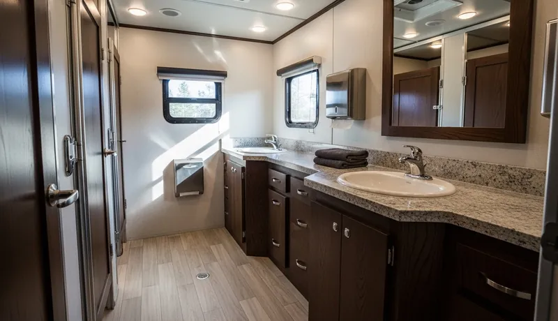 Luxury restroom trailer rentals in Brookhaven, NY